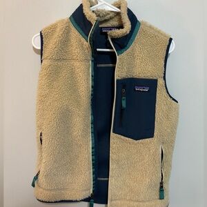 Patagonia Women’s Fleece Retro Vest - Cream and Navy